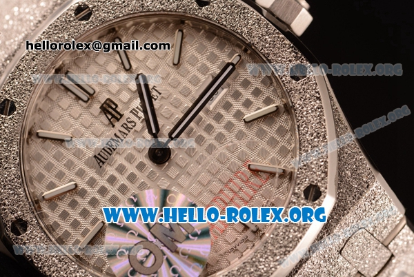 Audemars Piguet Royal Oak Lady Miyota Quartz Steel Case with White Dial and Steel Bracelet (EF) - Click Image to Close